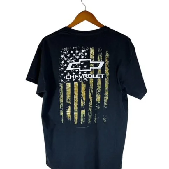 GM Chevrolet American Tradition Realtree Black Camo Large T-Shirt - Picture 2 of 8